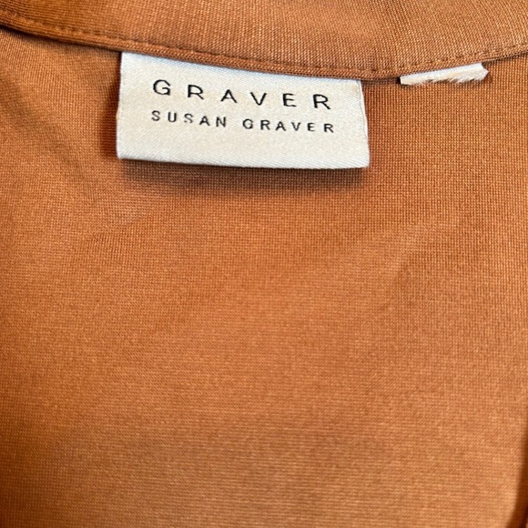 Susan Graver Women Chocolate Brown Open Front Cardigan with Chain Detail 18W - Picture 4 of 7